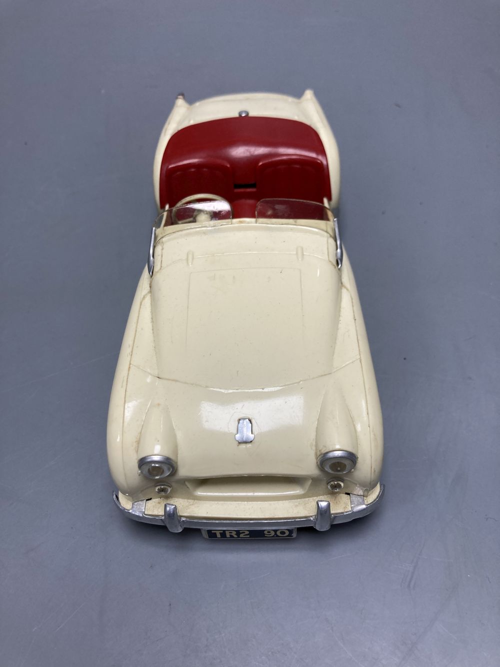 Victory models Triumph TR2 Sports Car, scale 1-18 Mighty Midget Electric Motor, boxed, 22cm long